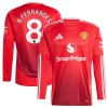 Officiële Voetbalshirt Manchester United B. Fernandes 8 Thuis 2024-25 Lange Mouw - Heren